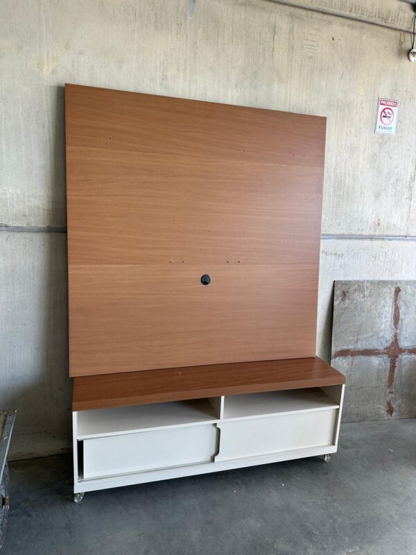 PAINEL para tv + RACK com rodízio — MDF — Excelente estado - Image 2