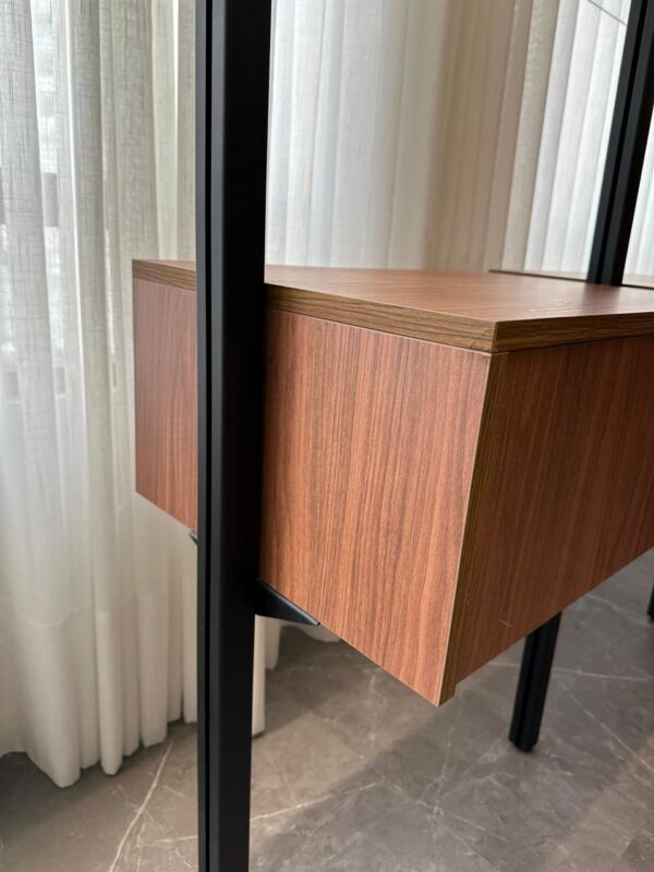 ESTANTE — MDF + METALON + PRATELEIRAS VIDRO + GAVETAS - Image 5