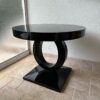 MESA LATERAL CERO — MADEIRA LAQUEADA PRETA BRILHANTE — CONSIDERADA COM INSPIRAÇÃO BIEDERMEIER