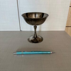 LOTE COM 5 TAÇAS ALTAS — BANHO DE PRATA — PARA VINHO, ESPUMANTE OU SOBREMESA - A103.102