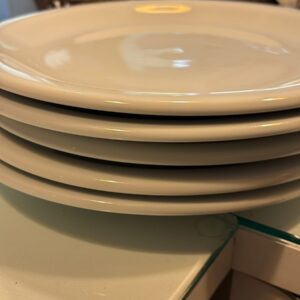 7 LOTES de 10 PRATOS — Pratos rasos brancos — Schmidt - PREÇO POR LOTE