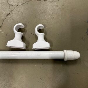 3 VARÕES PARA CORTINAS — FERRO TUBULAR — BRANCO — Valor por peça