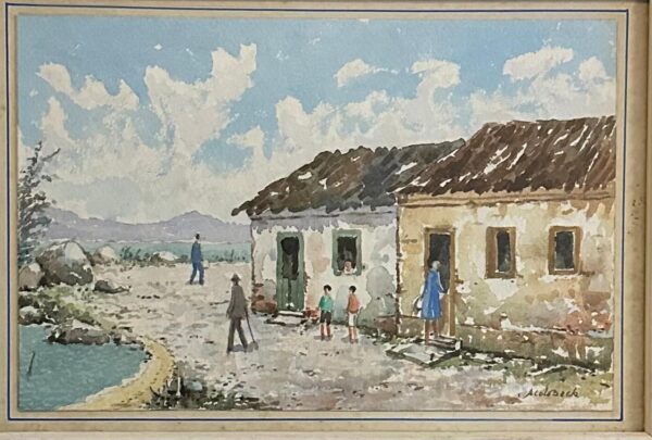 AQUARELA EM PAPEL — ALDO BECK — ANOS 1990 — VISTA DA PRAIA - Imagem 6