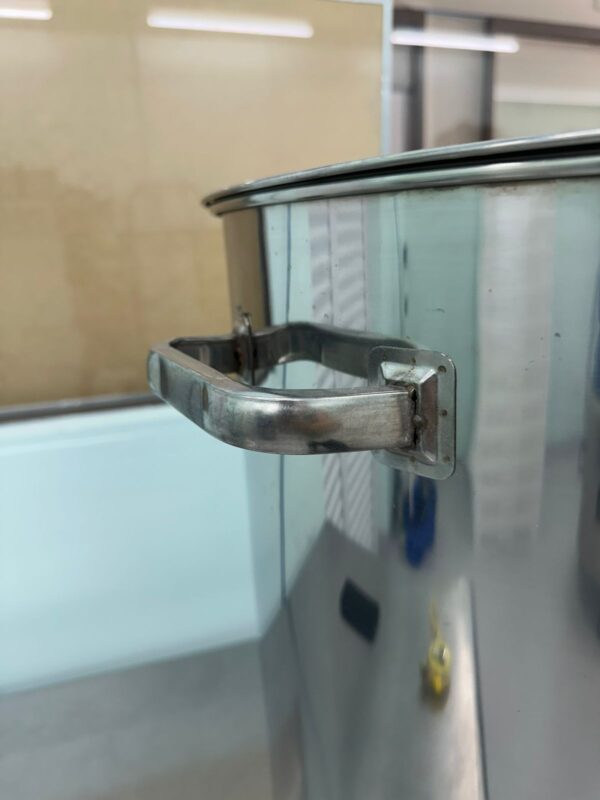 CALDEIRÃO INOX — N60 — COM TAMPA — COM TORNEIRA — COM FUNDO PENEIRA PARA DRENAGEM — 160 LITROS — NUNCA USADO - Image 6