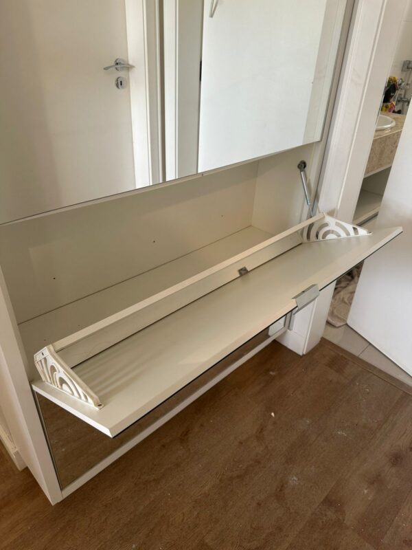 SAPATEIRA ESPELHADA - TODA EM MDF BRANCO - Imagem 4