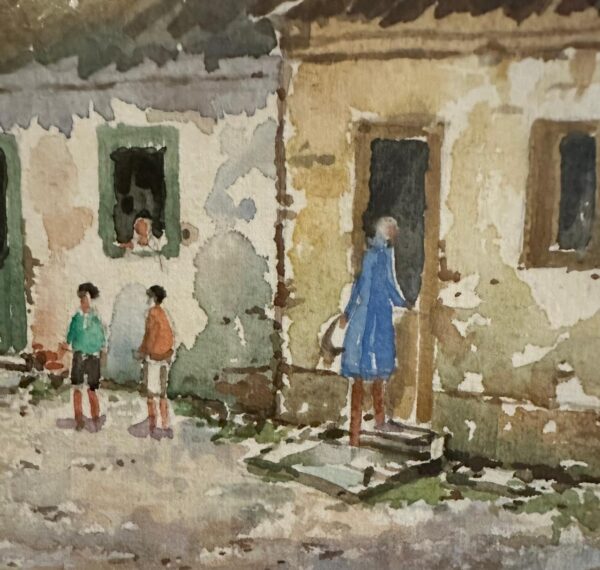 AQUARELA EM PAPEL — ALDO BECK — ANOS 1990 — VISTA DA PRAIA - Imagem 3
