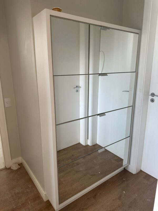 SAPATEIRA ESPELHADA - TODA EM MDF BRANCO - Imagem 6