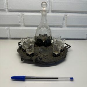 LICOREIRA ANTIGA - ART NOVEAU - PRATA E CRISTAL - WMFB