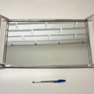 BANDEJA PRATA  WOLF - COM ESPELHO E BASE VELUDO