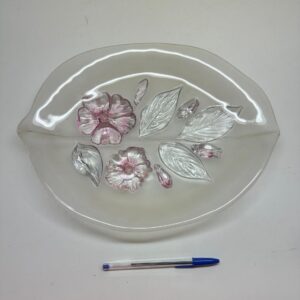 PRATO DE VIDRO — FOLHA E FLORAL — ARCOROC — JATEADO + ROSA