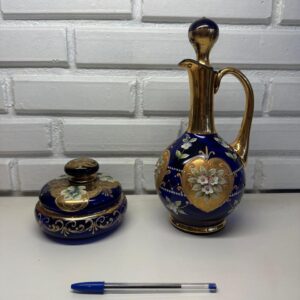 CONJUNTO DE OURO VENEZIANO - GARRAFA + BOMBONIERE 