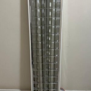 LUMINÁRIA CALHA — RETANGULAR — ESTILO COMERCIAL — DUAS LÂMPADAS TUBULARES  — TIPO DE SOBREPOR — BRANCAS — SÃO 5 UNIDADES — JÁ DESINSTALADAS — Valor por peça — R081.01