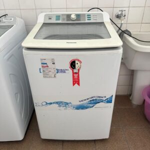 MÁQUINA LAVA ROUPAS - PANASONIC - 16 KG - MODELO ECONAVI - NA-F160B2 - FUNCIONANDO BEM — B045.30
