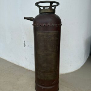 PEÇA DE ANTIQUÁRIO - COMPRADA EM LEILÃO - EXTINTOR - ESPUMA - EGO - LATÃO E COBRE - LEVE AMASSADO NA LATERAL — F067.16