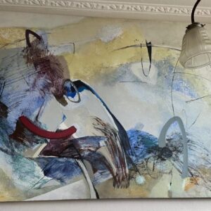 TELA - ACRÍLICA - ARTISTA PLÁSTICA: DINA OLIVEIRA - 2002 - TONS PASTEIS - SEM MOLDURA — F067.37