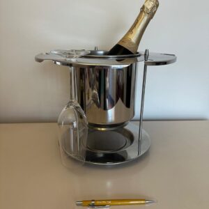 UAU ! - SÃO 2 MESMO ! - 2 CHAMPANHEIRAS + SUPORTE PARA 6 TAÇAS - INOX - MARCA FORMA - PEÇAS IMPECÁVEIS ! - NOVAS - Valor por peça — G043.111