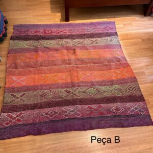 TAPETE DE TEAR — PERUANO LEGÍTIMO - TRAZIDO NA MALA - LISTRAS LARGAS - D003.35