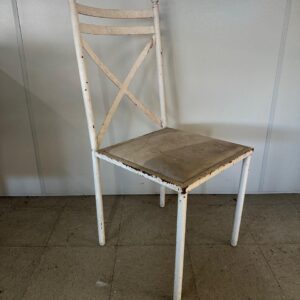 5 CADEIRAS DE FERRO - ASSENTO TECIDO - PRECISAM DE NOVA PINTURA — L085.224