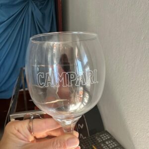 PAR DE TAÇAS DE VIDRO - CAMPARI - NOVAS — F066.30