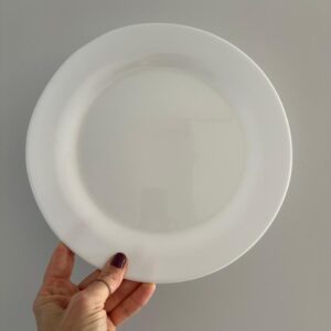 LOTE ÚNICO DE PRATOS DE VIDRO BRANCO — L086.88