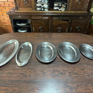 7 TRAVESSAS OVAIS DE INOX EM DIVERSOS TAMANHOS — B045.206