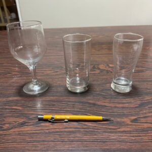 LOTE ÚNICO DE 6 COPOS DE VIDRO — B045.224