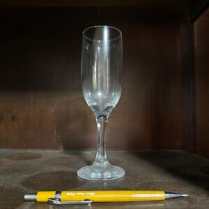 2 LOTES DE 6 TAÇAS DE ESPUMANTE DE VIDRO — B045.214