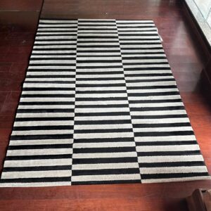 TAPETE MAIORI CASA - LINDO ! - TAPETE RETANGULAR - PRETO E BRANCO - MODELO AZAD — S084.06