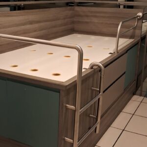 BICAMA PARA QUARTO JUVENIL - MDF + DETALHES INOX - TODA DESMONTADA — D068.03