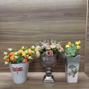 TRIO VASOS CERÂMICOS - DIFERENTES — I016.623