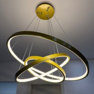 LUSTRE DE LED - ARCOS EM METAL ACOBREADO — T029.104