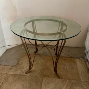 MESA DE CENTRO OU LATERAL DE SOFÁ - FERRO + VIDRO BISOTÊ — R093.11