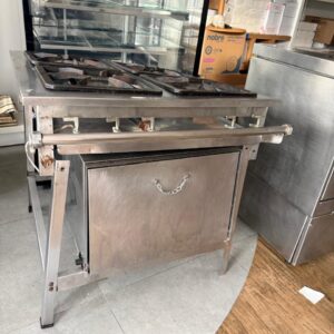 FOGÃO INDUSTRIAL + FORNO ACOPLADO - INOX - 4 BOCAS — C066.302