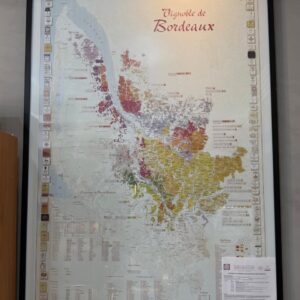 QUADRO - GRAVURA - MOLDURA SLIM PRETA - VIDRO - VINHEDOS DE BORDEAUX — R095.13