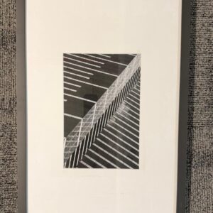 QUADRO - GRAVURA GEOMÉTRICA - LINHA BUILDING COLLECTION - MOLDURA CINZA — E029.201