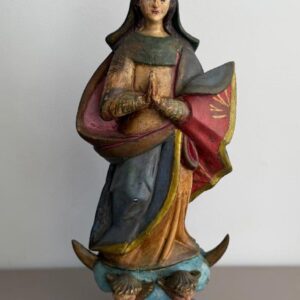 NOSSA SENHORA - ARTE SACRA - ESCULTURA EM MADEIRA - RESTAURADA — G059.04