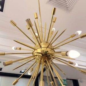 LUSTRE SPUTINIC - 25 LÂMPADAS - DOURADO — F060.102