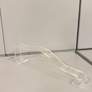 LOTES DE 10 e 12 PEÇAS - SUPORTE EXPOSITOR DE SAPATOS - ACRÍLICO - TAMANHO P (ALTURA BAIXA / RASTEIRINHA) - Valor por lote — F060.122