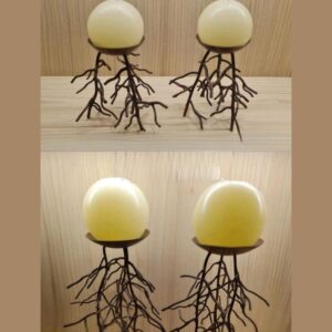 4 CASTIÇAIS - COLEÇÃO RAÍZES - METAL - 2 ALTURAS - Valor por unidade — A127.27