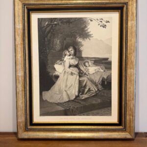 GRAVURA FRANCESA - PRETO E BRANCO - EMOLDURADA - VIDRO ANTI-REFLEXO — B050.02