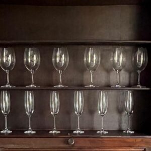 LOTE ÚNICO - 12 TAÇAS - ESPUMANTE FLAUTA E VINHO — J071.54