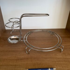 COMBO SERVIÇO AMERICANO - PORTA TALHERES E PRATOS + SUPORTE PARA TALHERES INOX — B051.10