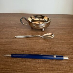 JOGO COM 06 POTES + 06 COLHERES PARA SOBREMESA - PRATA — B051.14