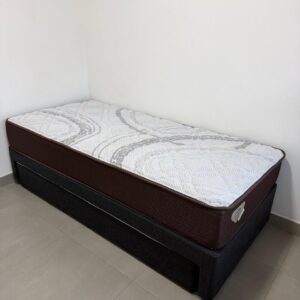 CAMA BOX SOLTEIRO COM AUXILIAR HERVAL - COLCHÃO SOLTEIRO ECOFLEX - 2024 — A129.01