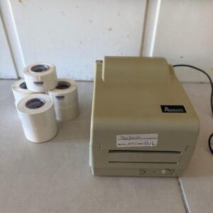 IMPRESSORA TÉRMICA DE ETIQUETAS - ARGOX - MODELO OS-214 + 7 BOBINAS NOVAS — Y004.25