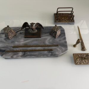 CONJUNTO DE ESCRITÓRIO - ANO 1840/1860 - TRAZIDO DA ITÁLIA POR IMIGRANTE — E034.07