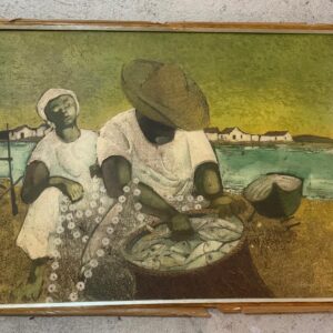 ÓLEO SOBRE TELA - OBRA "PERUÍBE" - ARTISTA PLÁSTICO ÉRICO DA SILVA - FINAL DOS ANOS 1970 — R003.449