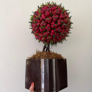 ARRANJO DCORATIVO SIMPLES - MINI ÁRVORE ARTIFICIAL - FRUTINHAS VERMELHAS — S086.55