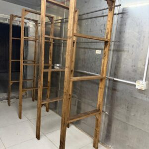 ESTANTE DE SECAGEM - MADEIRA NOBRE - IPÊ - BARRAS DE INOX — Y004.28