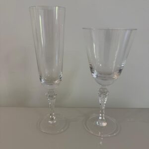 LOTE ÚNICO ! 3 TAÇAS DE VINHO + 3 TAÇAS ESPUMANTE - CRISTAL — A135.25